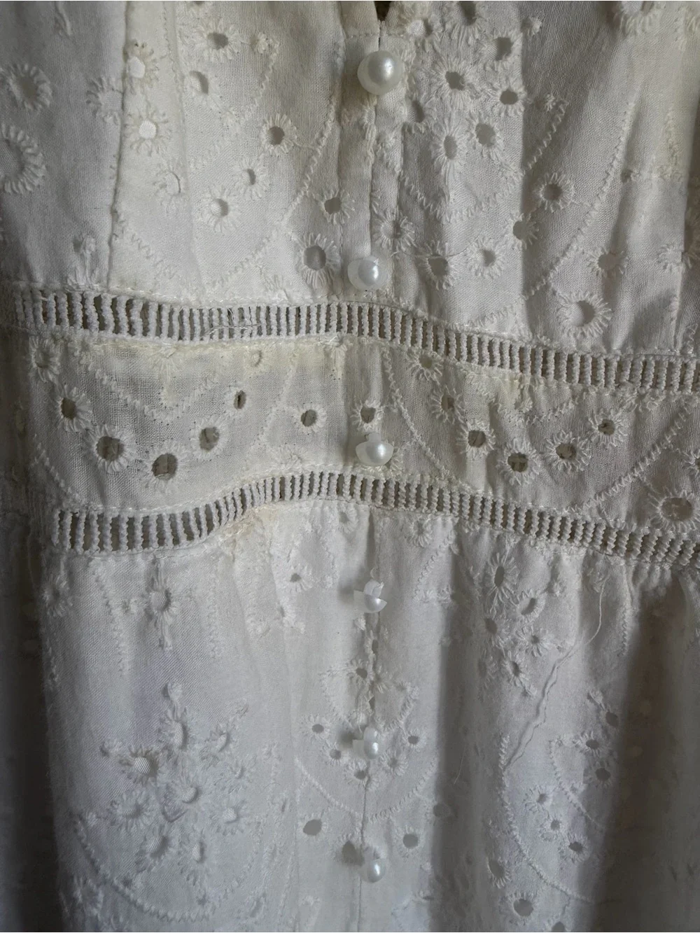 Simplee Apparel White Eyelet V-Neck Midi Dress - Picture 6 of 6